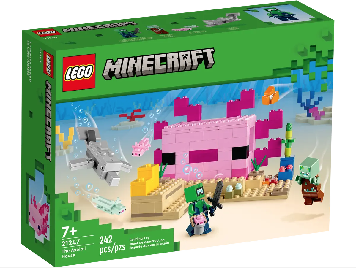 LEGO Minecraft 21247 The Axolotl House box front